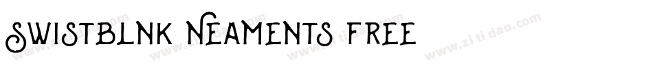 Swistblnk Neaments Free字体转换